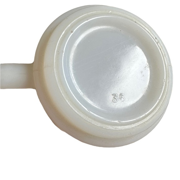 Hazel Atlas White Milk Glass Golden Harvest Wheat Pattern Coffee Cup - Picture 5 of 6